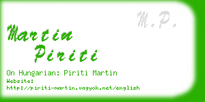 martin piriti business card
